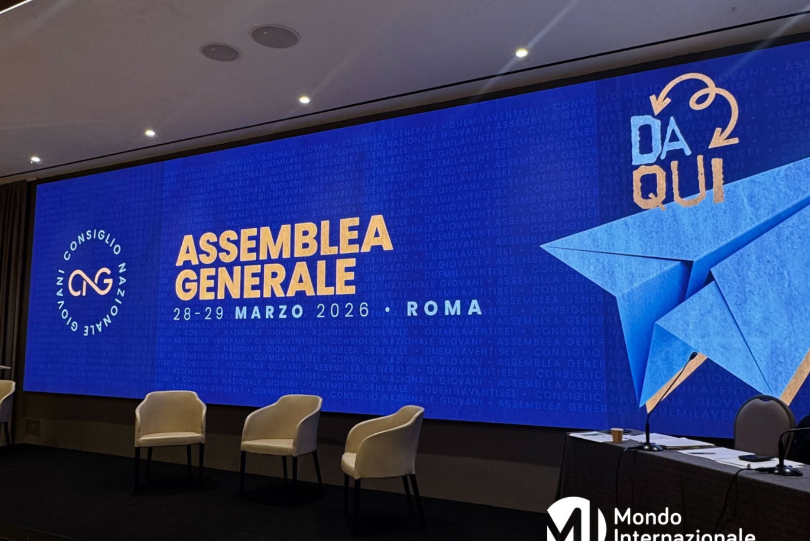 Mondo Internazionale APS all’Assemblea Generale del Consiglio Nazionale dei Giovani